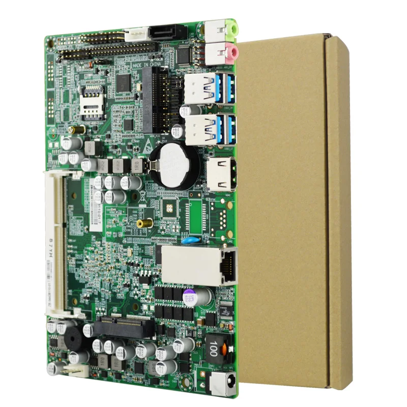 4 Inch Embedded Motherboard Onboard  3855U DDR3 2*LAN 2*COM 4*USB2.0 4*USB3.0 for LVDs Dual Display Desktop New