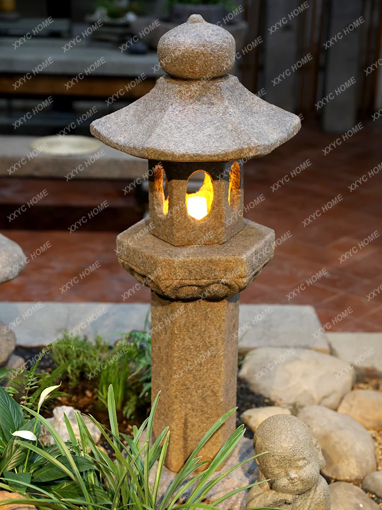 

Stone Lantern Antique Outdoor Yard Lamp Villa Garden Layout Landscape Lamp Decoration Lawn Lamp Solar Lamp