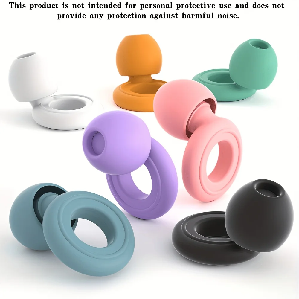 

Reusable silicone earplugs, suitable for sleep and swimming, including 2 pairs of ear caps, ideal for studying