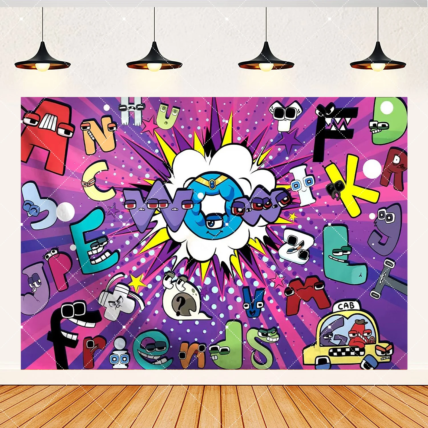 Colorir alfabeto lore tema fundo crianças festa de aniversário decoração banner chá de bebê educação precoce presentes foto adereços