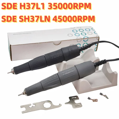 Taladro eléctrico para lijadora de uñas STRONG 210 de 45000 RPM, micromotor para pulir uñas, máquina de manicura dental, pieza de mano de 2,35 mm SDE-H37L1 SH37LN