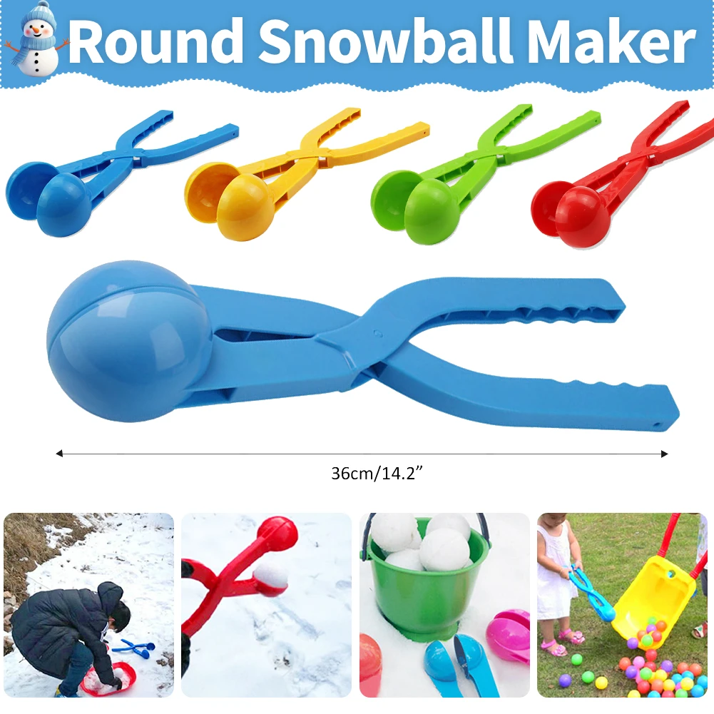 3D Große Runde Schneeball Maker Clip Winter Schneeball Kampf Kinder Strand Spielen Spielzeug
