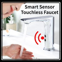 Smart Bathroom Sensor Faucet Touchless Basin Faucets High Tech Sink Auto Mixer Chrome Kitchen Infrared Faucet Brass Sensor Tap