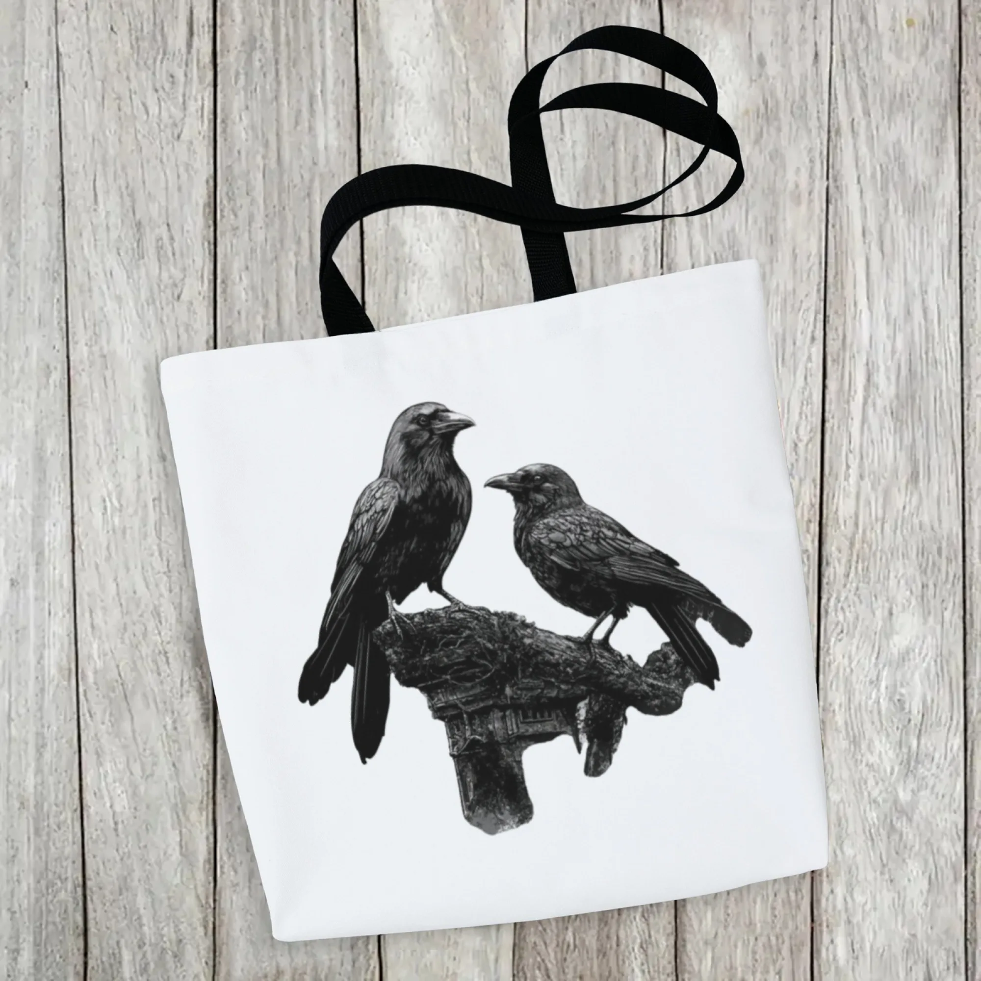 أسود الغراب القوطية المرأة قماش حمل حقيبة الظلام موضوع حقيبة تسوق قابلة لإعادة الاستخدام للنساء مثالية لمحبي القوطية عشاق غامض