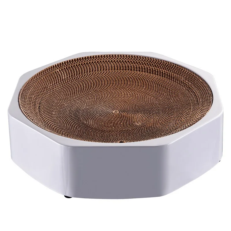 

Octagon Cat Scratcher Bed Replaceable Corrugated Cardboard Pet Nest Anti Slip Base Cat Toy Claw Grinding Pad Indoor Furniture