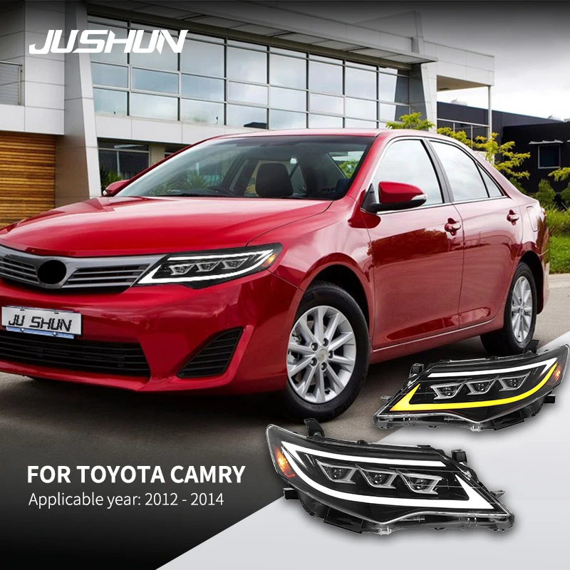 Car Lights For Toyota Camry Headlights US Version 2012-2014 LED Auto Headlights Assembly Upgrade Dynamic 3 Projector Lens Accessories