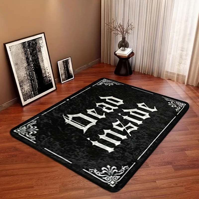 VIKAMA [Dark Tone Carpet] Gothic Rock Style Design High-Quality Halloween Easter Bedroom Entrance Door Mat Home Decoration