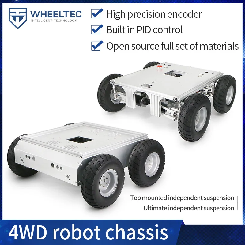 WHEELTEC 4WD robot chassis outdoor automatic driving off-road vehicle built-in PID control open source full set of data