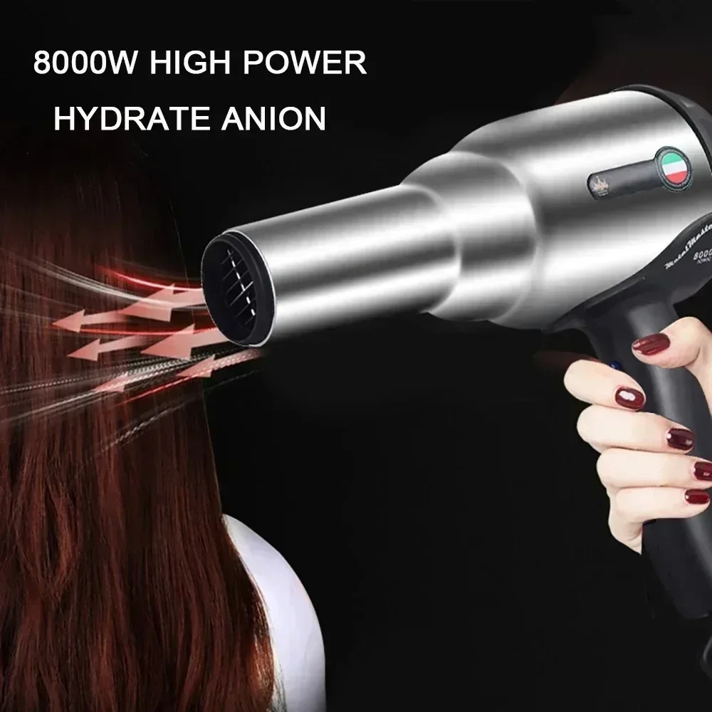 ENZO Professional 8000W Powerful Wind Blow Dryer Ionic Hair Dryer Fast Drying Negative Ions Barber/Salon Styling Tools Hair Care