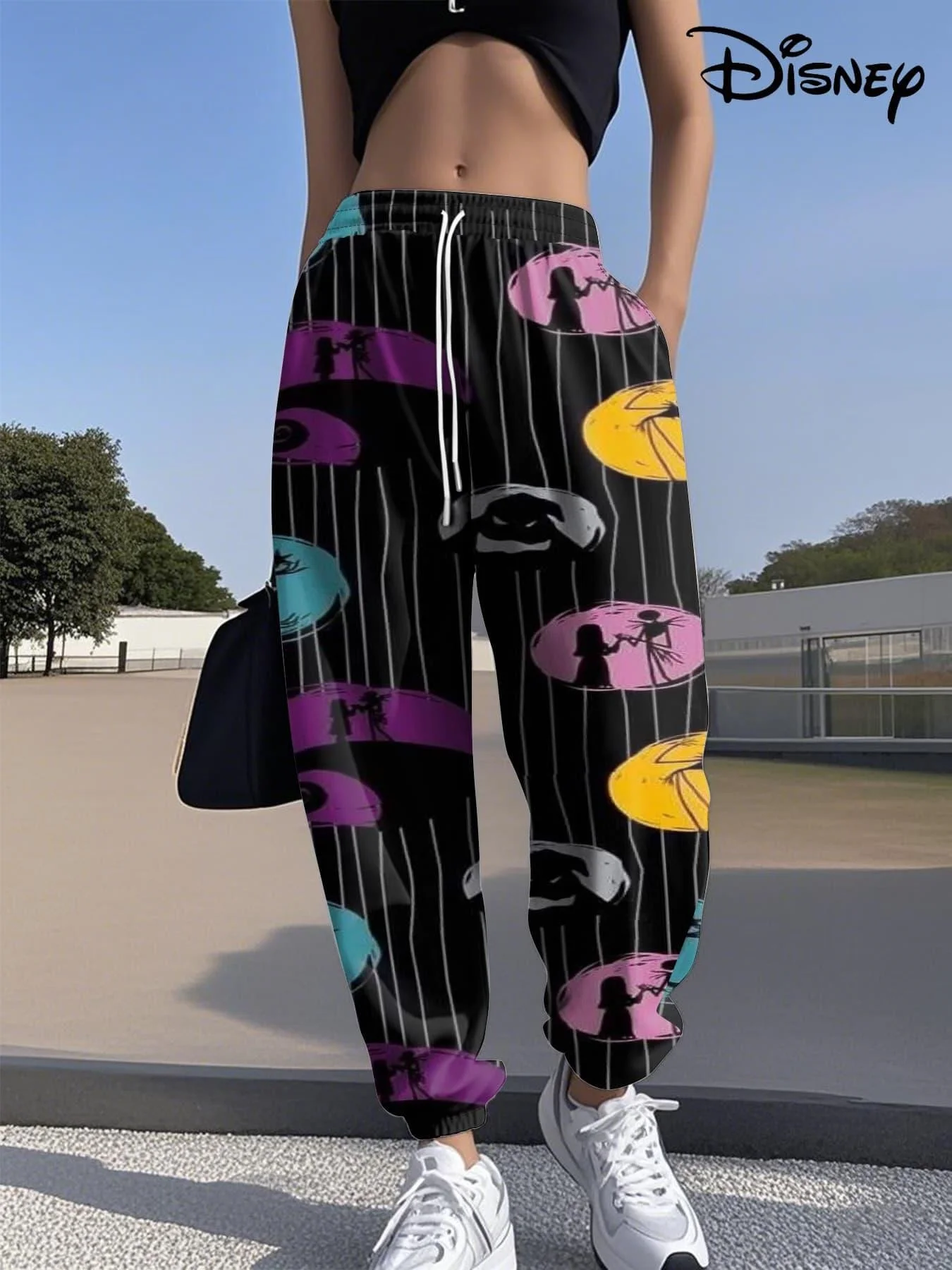 ديزني الرسوم المتحركة الكرتون الحلو كول العصرية المرأة المتفجرة الشارع الربيع والخريف نمط الكاحل السراويل المتضخم المرأة الكبار #1
