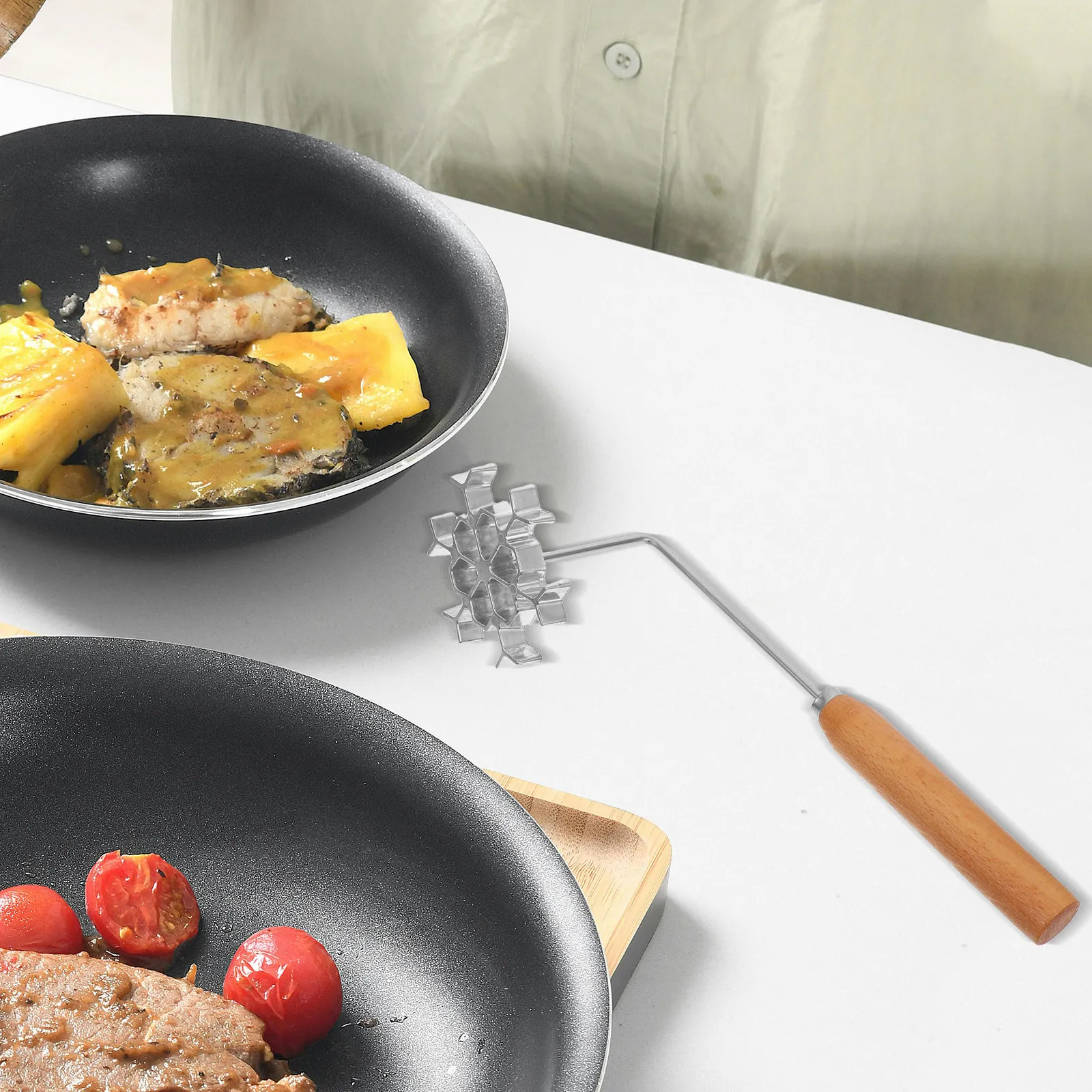 1 Juego de Moldes Metálicos Huecos en Forma de Copo de Nieve para Freír, para Timbales, Pastelitos de Camarón, Frituras de Rábanos, Panqueques y Repostería