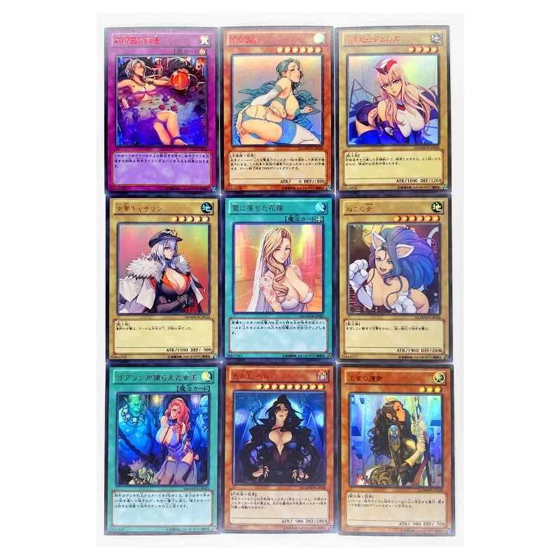 9 sztuk/zestaw Yu Gi Oh NON nr 3 seksowne dojrzałe japońskie zabawki DIY hobby Hobby kolekcje kolekcja gier karty Anime