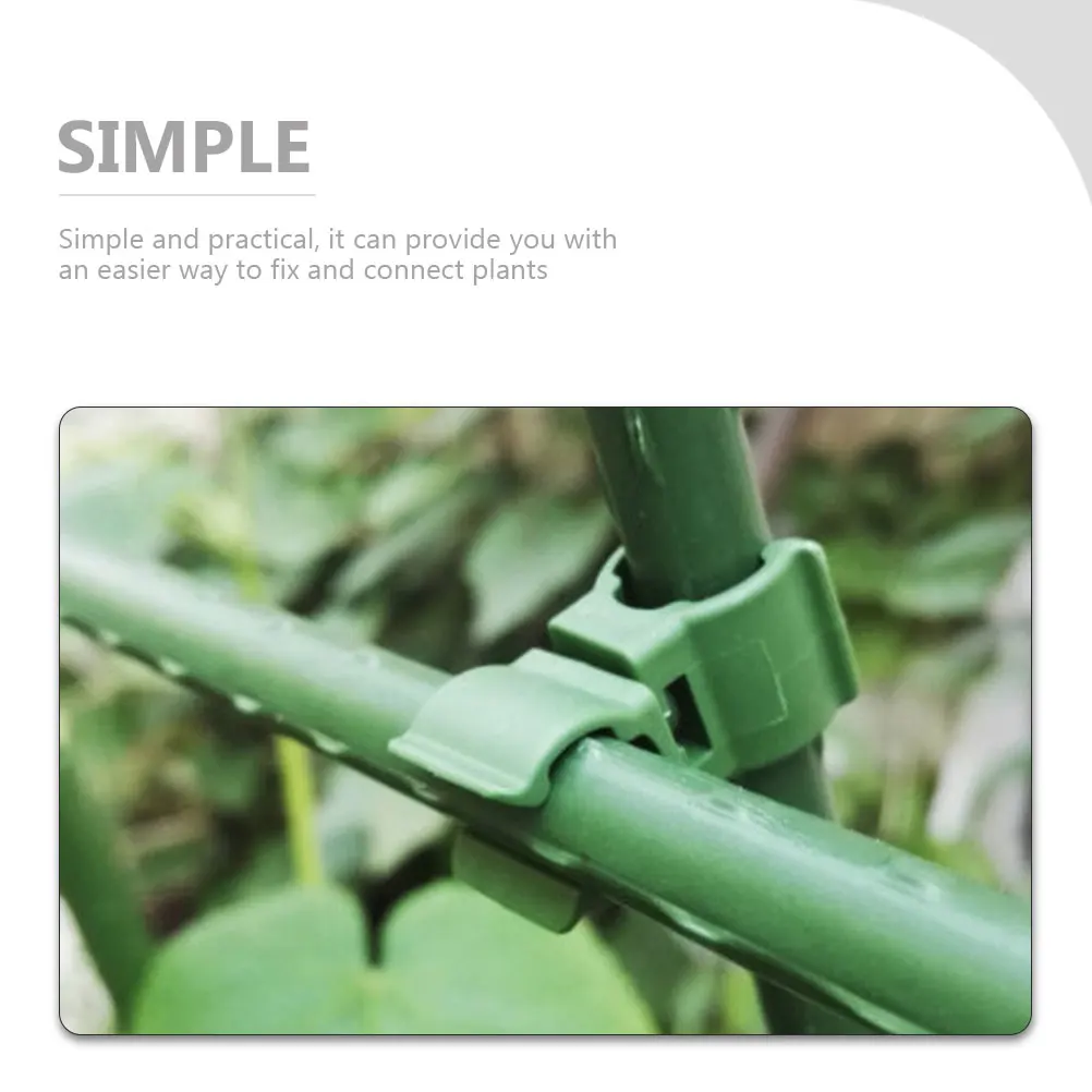 

50pcs Plant Trellis Connector Climbing Vine Garden Accessories Plastic Buckle Stake Frame Clips Rattan Flower FastenerBracket