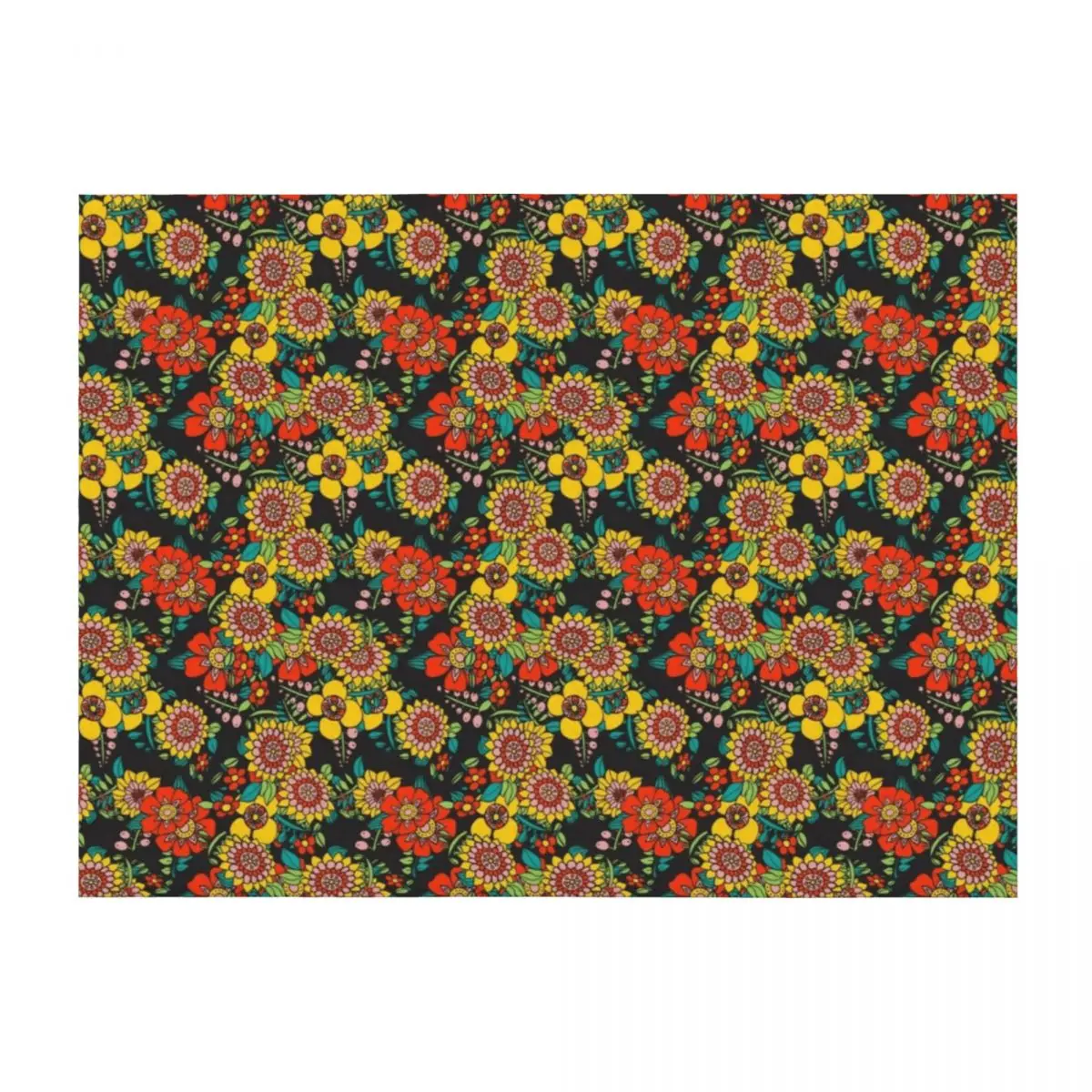 

Retro bouquet Throw Blanket Loose wednesday Custom warm for winter Blankets