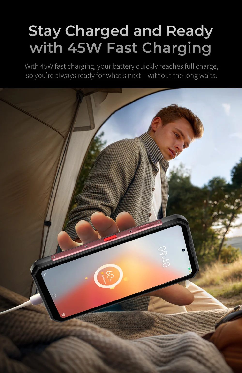 OUKITEL WP56 36GB(12+24)+512GB Android 15 Smartphone 16000mAh 45W Schnellladung 6,8“FHD 120Hz 128dB Lautsprecher 108MP 5G Mobiltelefon – Detail 4