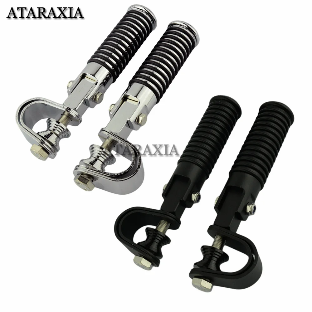 

1 Pair Black/Silver Motorcycle Highway Engine Guard Crash Bars Foot Pegs Motorbike Accessories For Harley Davidson Honda Suzuki