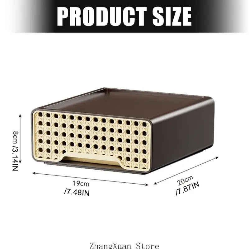 Moderne staubdichte Organizer-Box, perfekt für Kosmetik, Schreibwaren, Zubehör, 3 x – Detail 6