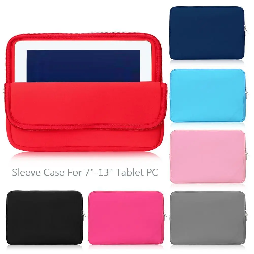 Fashion Shockproof Colorful Soft Tablet Bag Sleeve Case Protective Pouch Cover For Samsung Galaxy Tab Huawei MediaPad