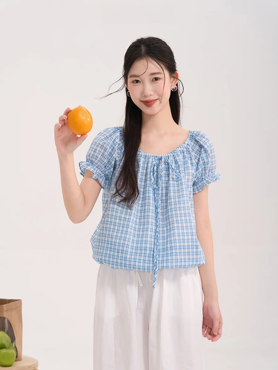 

Sweet Flud ort Sve irt Women's Summer Casual Bubble Sve Dstring Window Display Heme Princ Sle irt