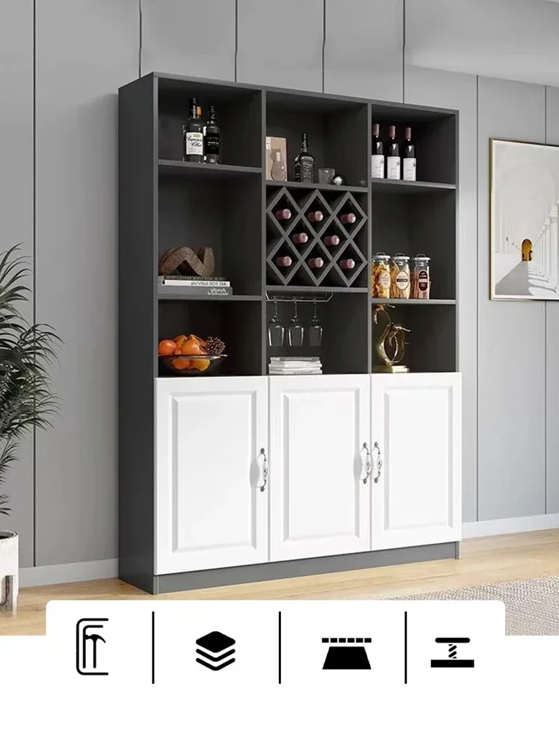 Modern design wijnkast Houten rekken Kelderopslag Scandinavisch restaurant Verzamel wijnkastopslag Studie Vitrinas Barmeubilair
