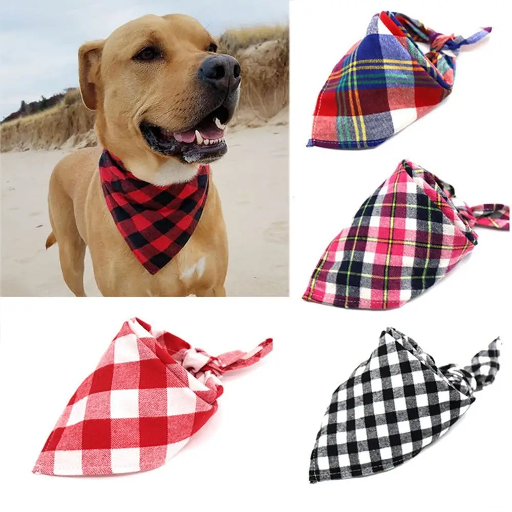 Cotton Adjustable Puppy  Collar Neckerchief Bow Ties Dog Saliva Towel Dog Bandana Cat  Kerchief Triangle Scarf Pet Supplies