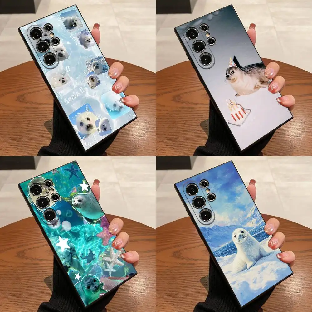 

Seal Seals Collage Phone Case For Samsung S25,S24,S21,S22,S23,S30,Ultra,S20,Plus,Fe,Lite,5G Black Cover