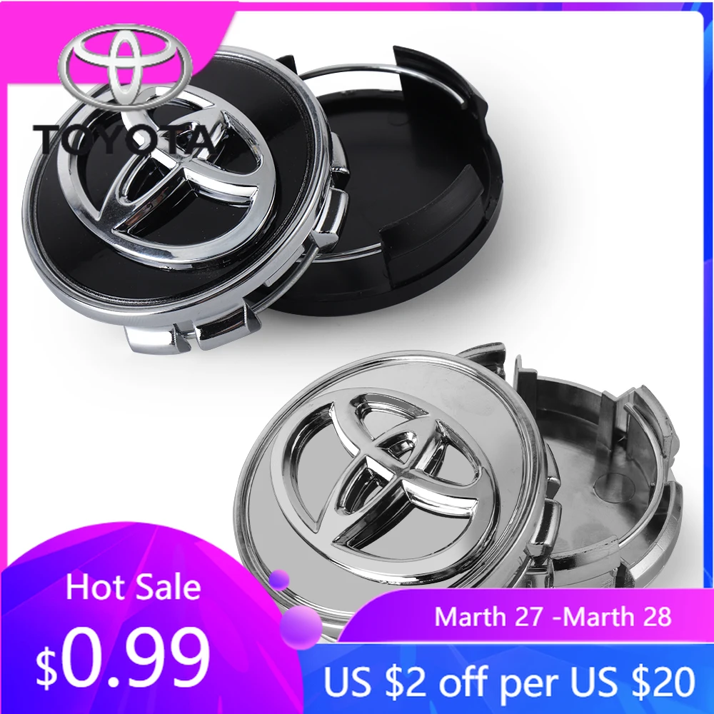 

Горячая новинка 2026: Комплект из 4 колпаков для центра диска колеса (56/62 мм) для Toyota 4Runner, Harrier, Venza, Yaris Cross, Auris, Avensis