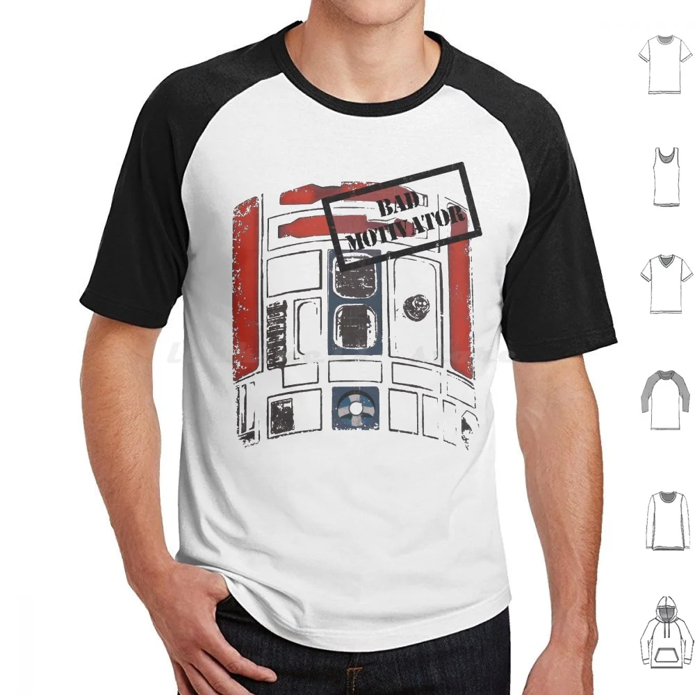 Bad Motivator T Shirt Big Size 100% Cotton Bad Motivator R5 D4 R5D4 Droid Luke Skywalker Scifi Science Fiction Robot A New Hope