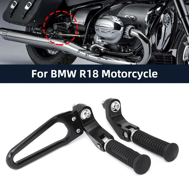 Cnc aluminium motorrad fuß stütze schwarz auflage pedal passagier fuß stifte für bmw r18 2020-up