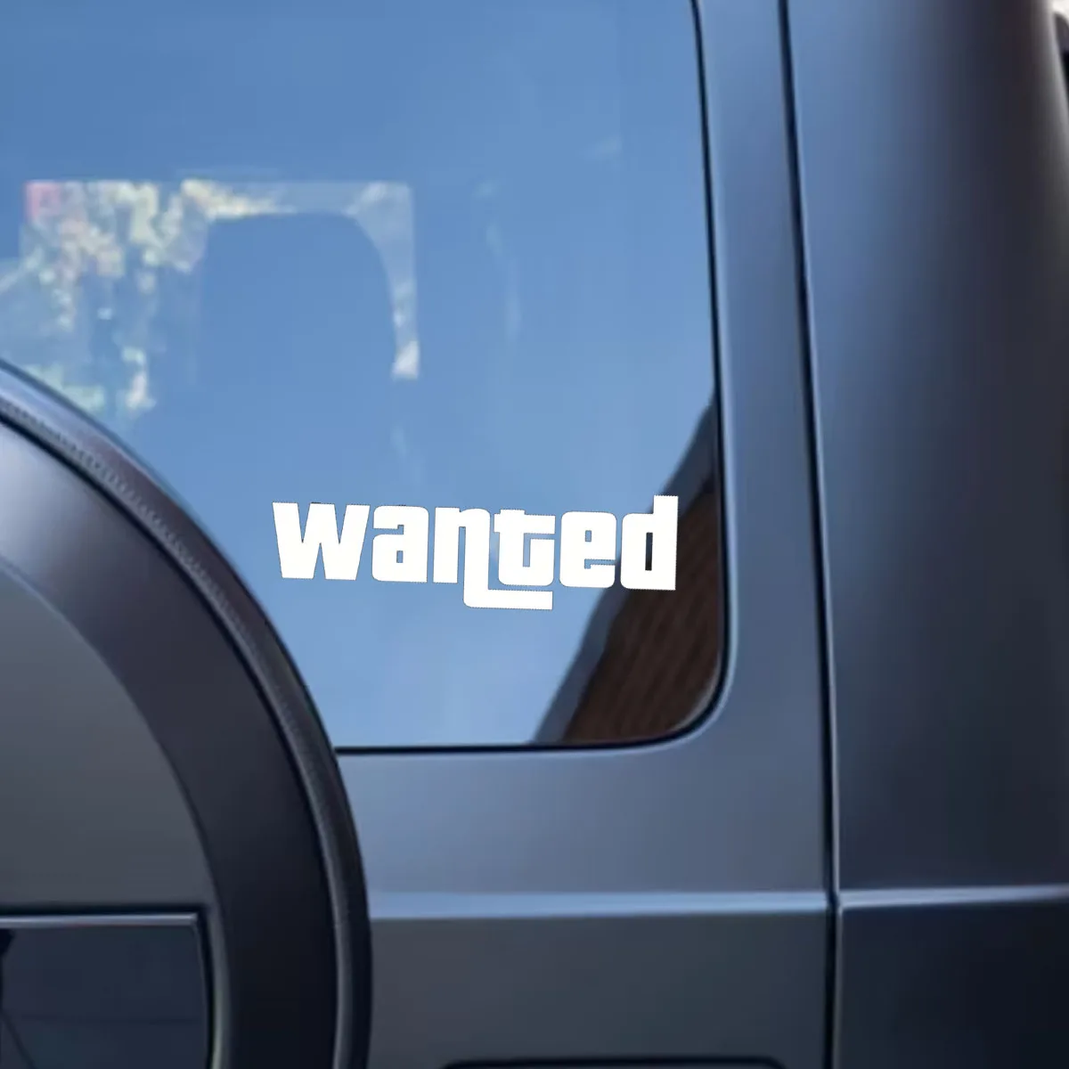Fashion Windshield Wanted Car Window Sticker Car Motorcycle Sticker Car Decal Decorative Sticker Waterproof Sticker