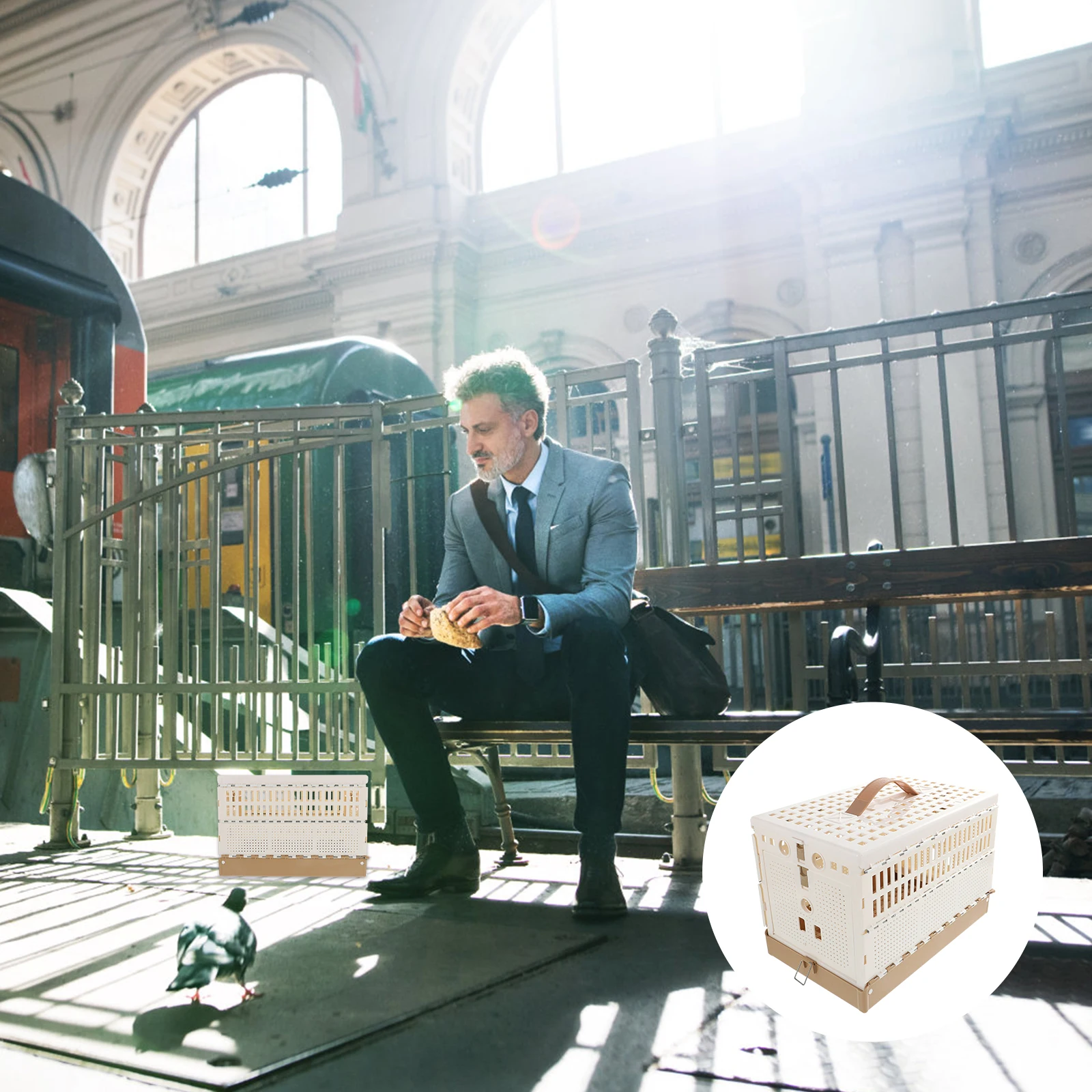 

Bird Cages Pigeon Folding Outdoor Coop Indoor Supplies Carrier Crate Nest Breathable Travel