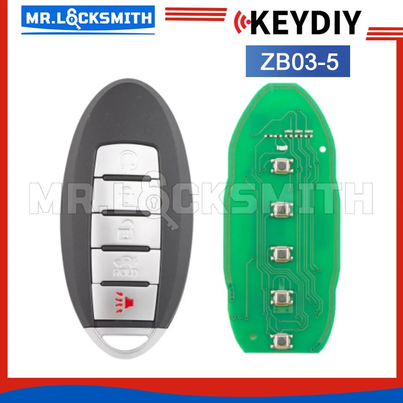 MRLOCKSMITH KEYDIY ZB Series KD ZB03-5 Universal Smart Remote Key 4+1 Buttons for Nissan Type