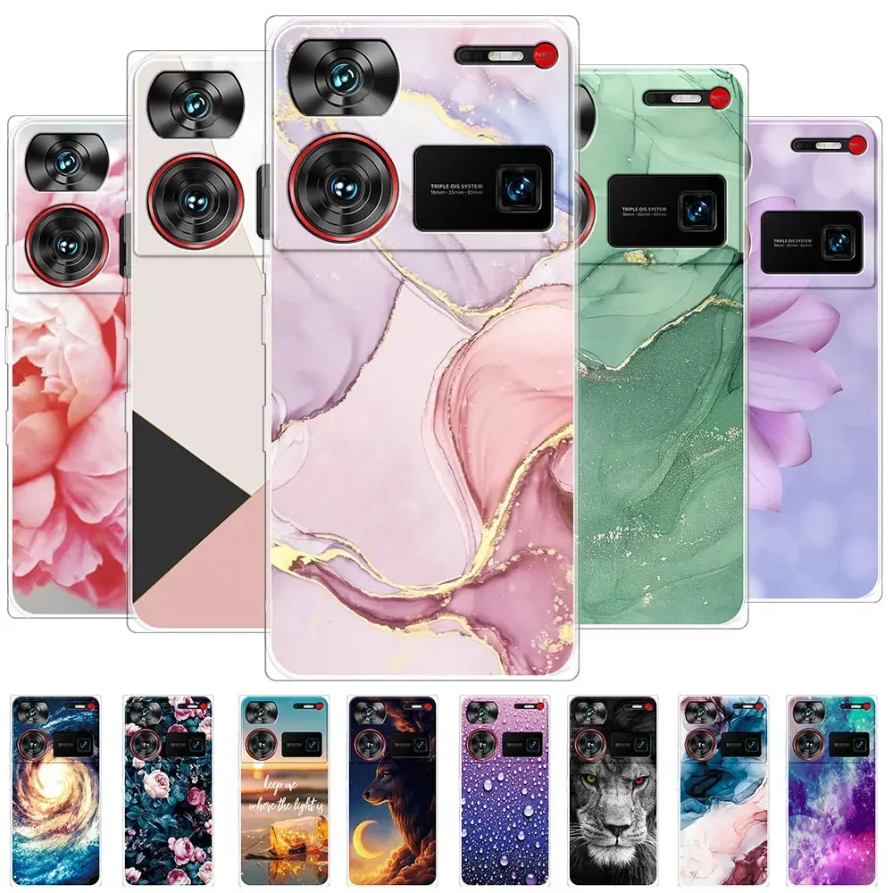 For ZTE Nubia Z60 Ultra Case Fashion Back Cover For Nubia Z60 Ultra Soft Silicone Phone Case ZTE Nubia Z60Ultra Shockproof Coque