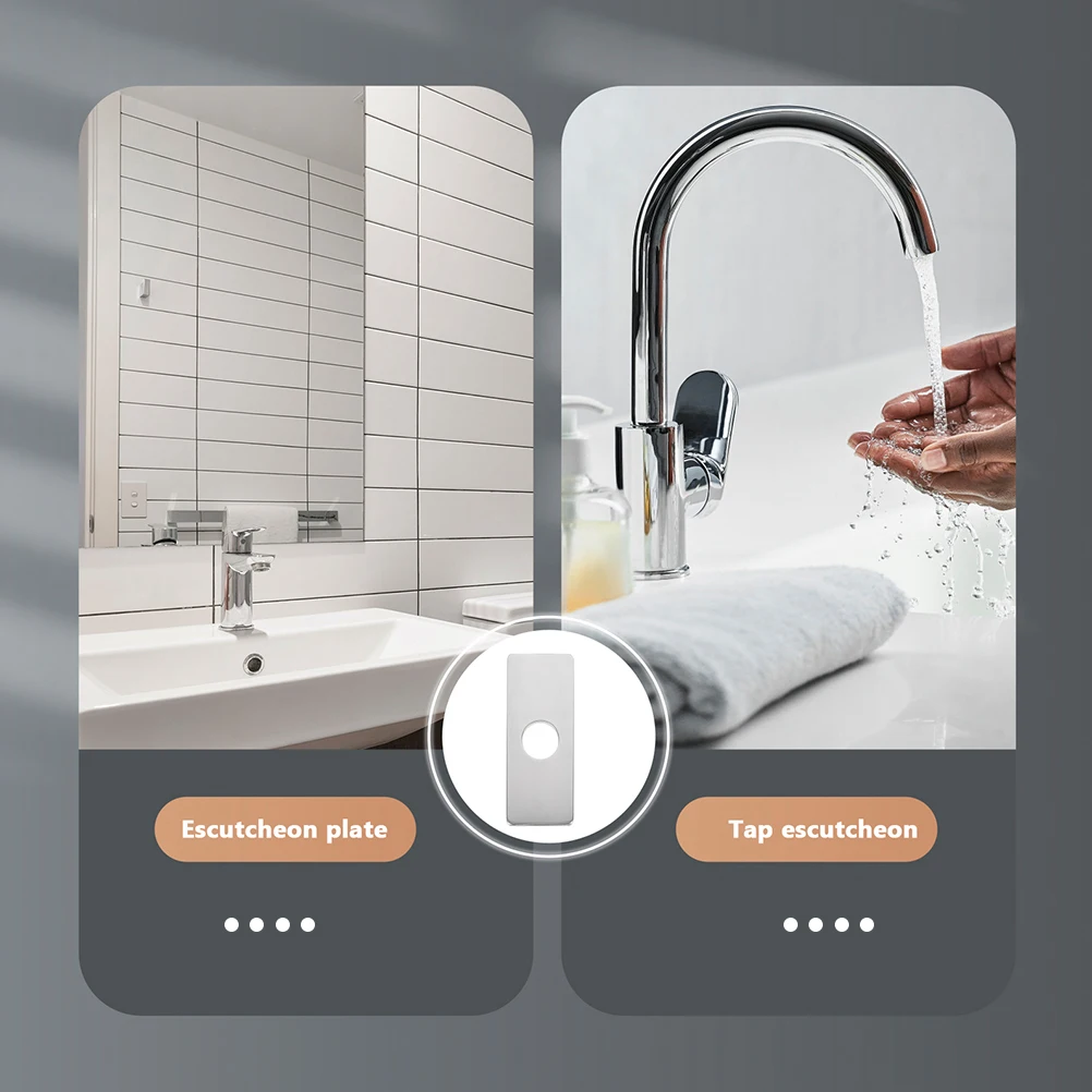 

Faucet Hole Cover Sink Plate Stainless Steel Deck Kitchen Bathroom Accessories Smooth Surface Stylish Design Longtime Use Home