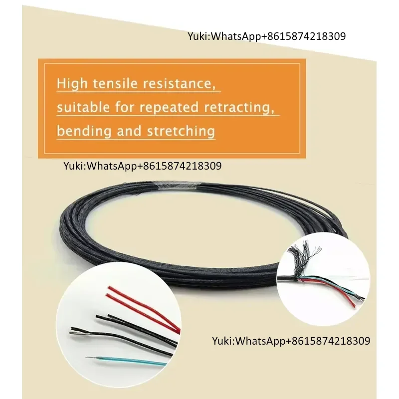 Lightweight Copper Tethering UAV Cable 1000VDC 2x18AWG Electric Power Wire +4 SMF for Lighter-than-air Craft