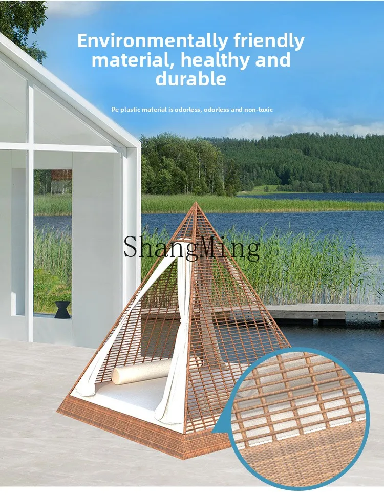 

CL Courtyard Club Pool Sofa Bed Simple Rattan Chair Outdoor Lying Bed Outdoor Rattan Hotel Furniture