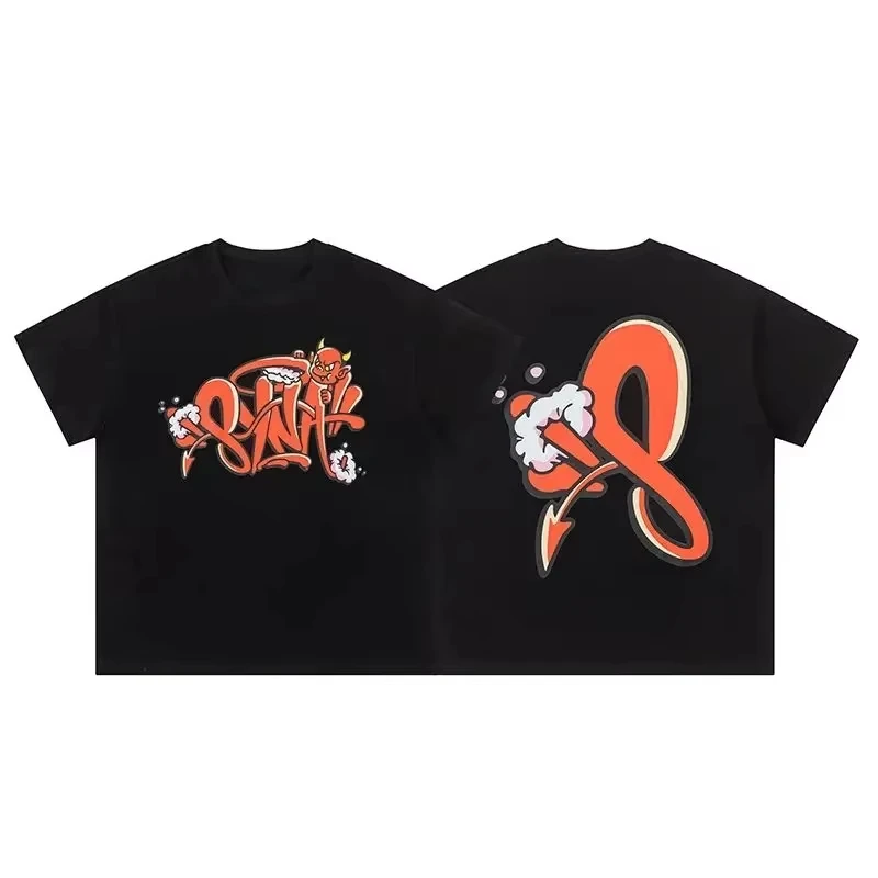 

Motorcycle 2025 hip-hop letter T-shirt men's fashion trend cotton T-shirt summer casual loose and comfortable street T-shirt
