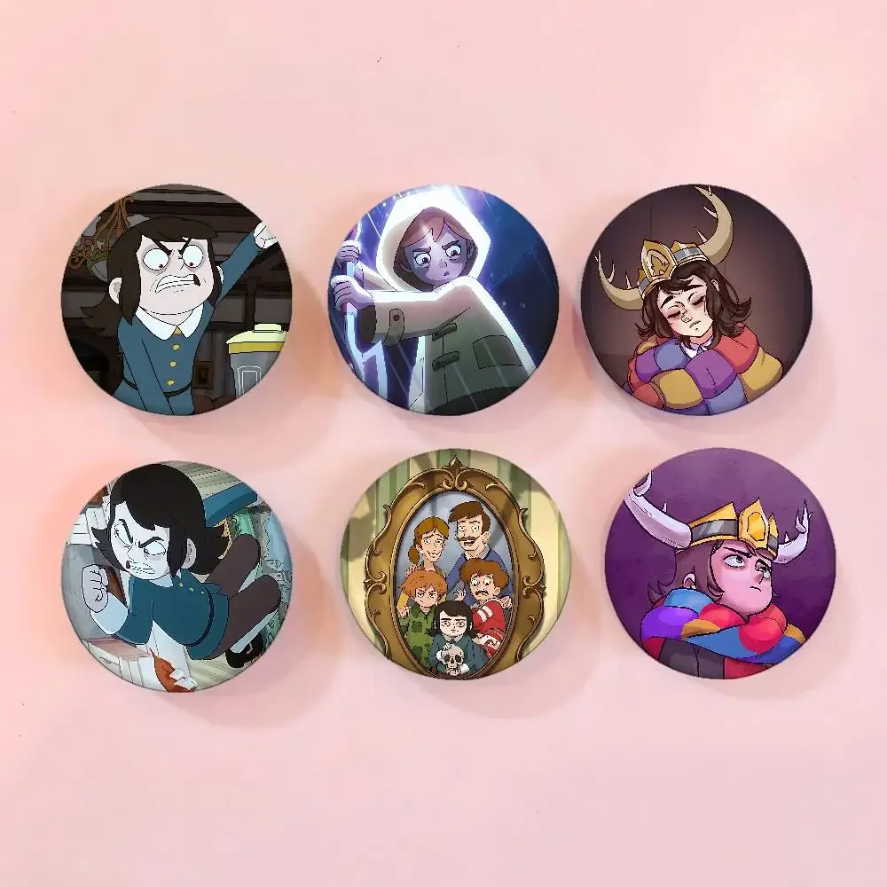 H-مسكون فندق شارات الإبداعية صفيح زر دبابيس بروش الإبداعية يقتبس شارة الملابس على ظهره مجوهرات هدية للأطفال الأصدقاء