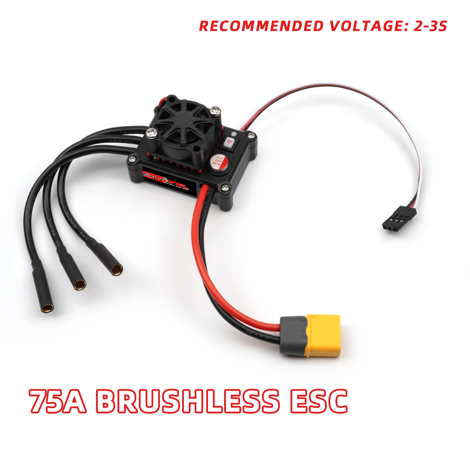 RC Brushless Waterdichte Power Combo 75A/480 ESC 3650 3.17mm DShaft voor 1/10 SCX10 TRX4 RC Auto Truck Racing/Off-Road/Hoge Snelheid ​