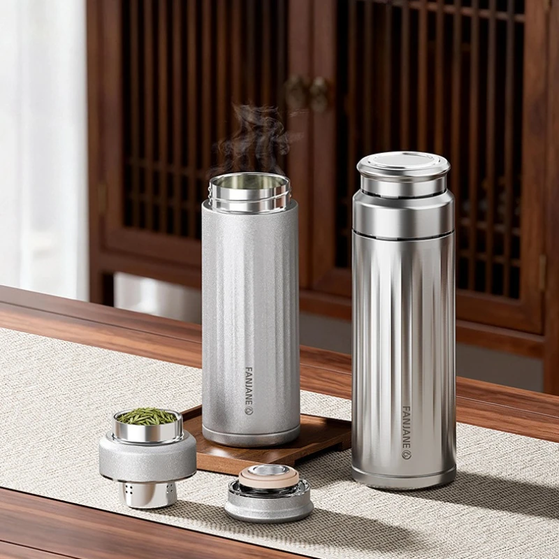 Premium SUS316 Tea Thermos Bottle Teas Separated Cup 316 Stainless Steel Thermos Tea Cup Separates Tea and Water Business Gift