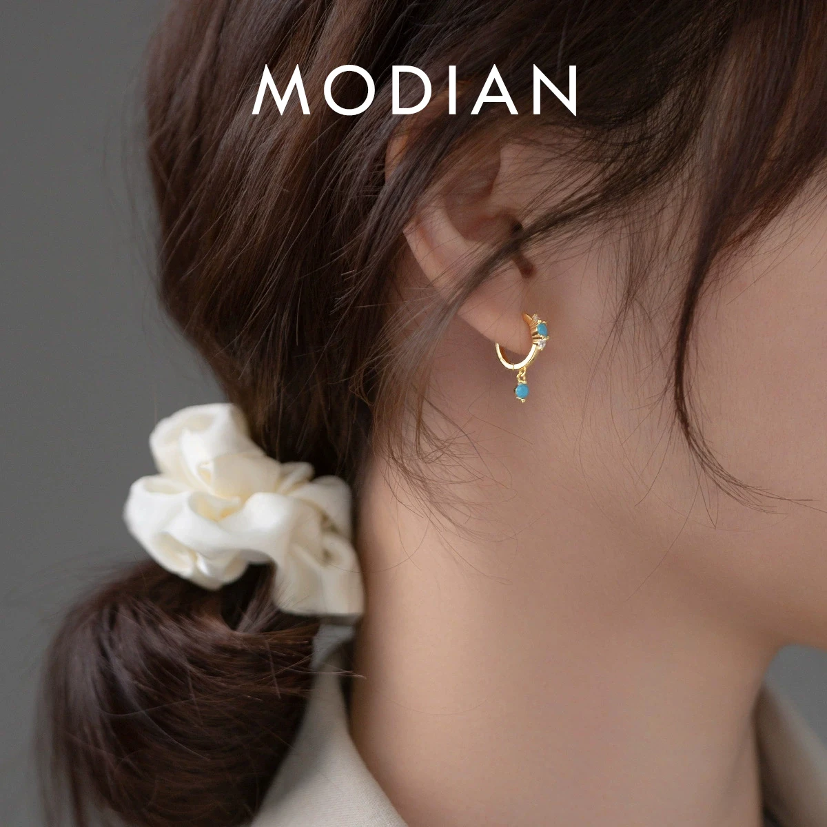 

Модианские элегантные бирюзовые женские серьги-подвески из стерлингового серебра 925 пробы, модные ювелирные украшения для женщин, вечерние висячие серьги, подарки