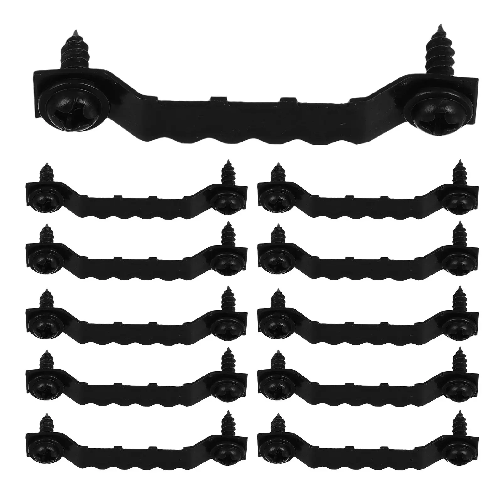 100Pcs Heavy Duty Metal Picture Frame Hangers Black Picture Hanging Hardware Set for Wall Clocks Paintings Artwork Posters Wood