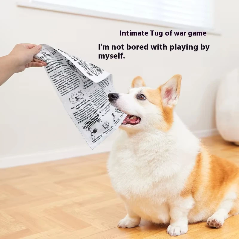 Pet dog toys, sound - making newspaper - like crinkled paper, a must - have for relieving boredom and grinding teeth