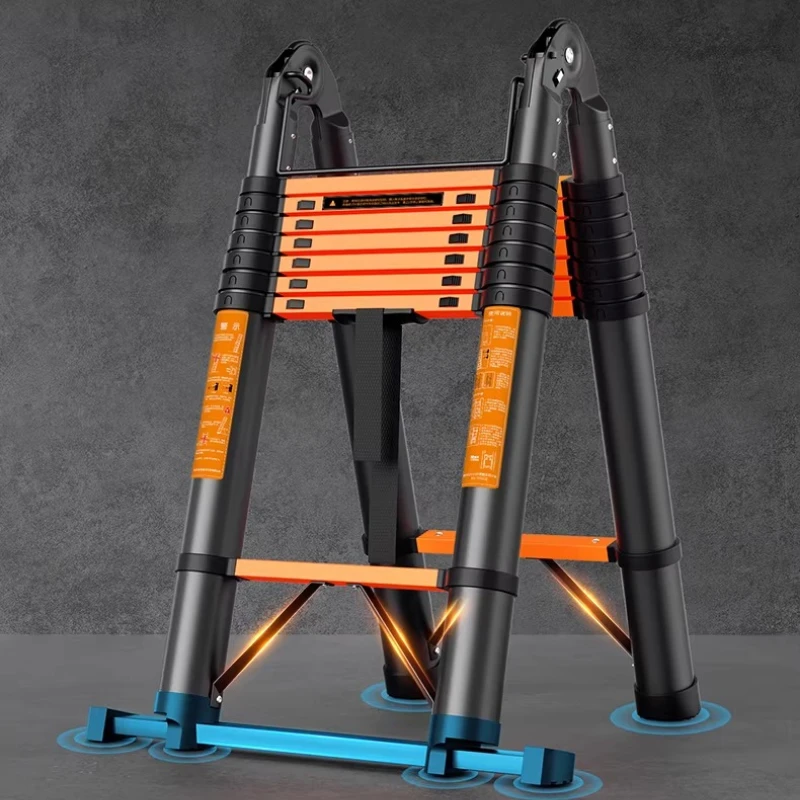 

Телескопическая лестница из углеродистой стали — складная выдвижная лестница для дома и строительства, портативная стремянка и прямая лестница