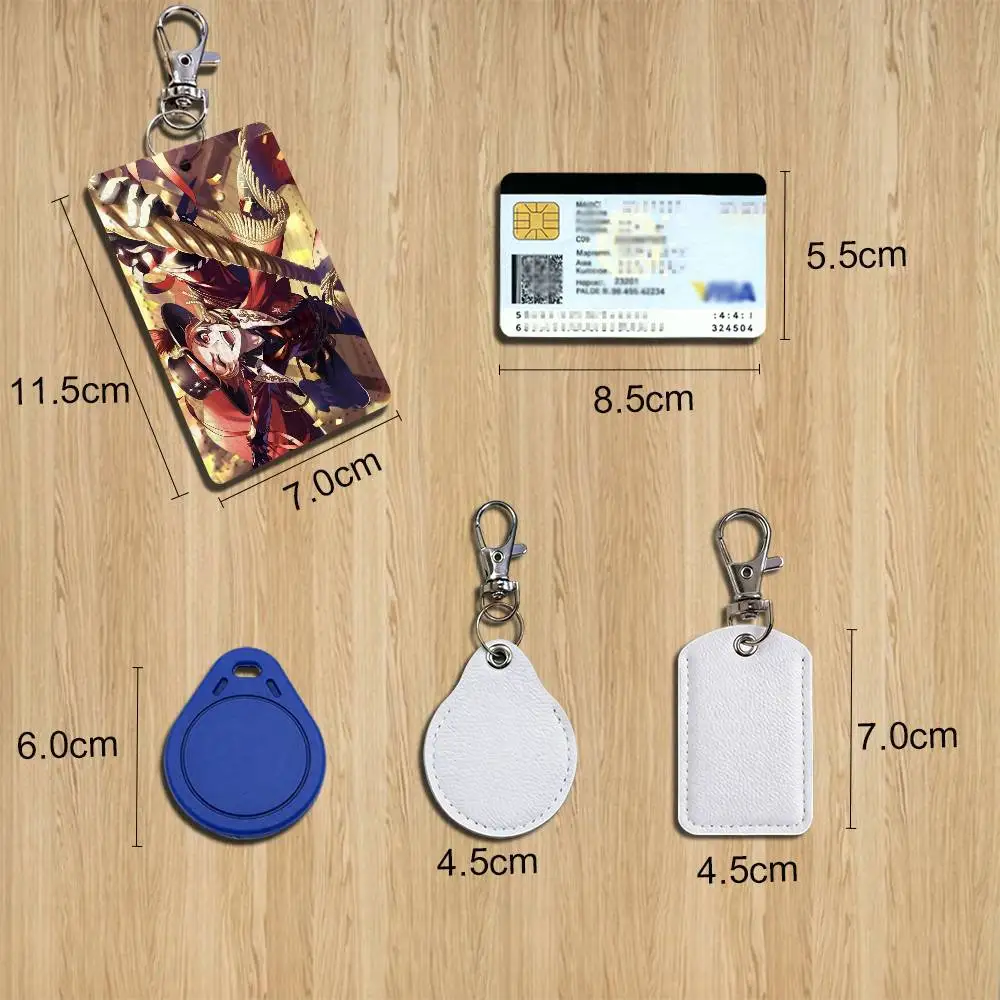 Anime T-Twisted W-Wonderland  Card Holder Men And Womenn Universal Antirust Keychain Learther Access Drop Key Tag Ring