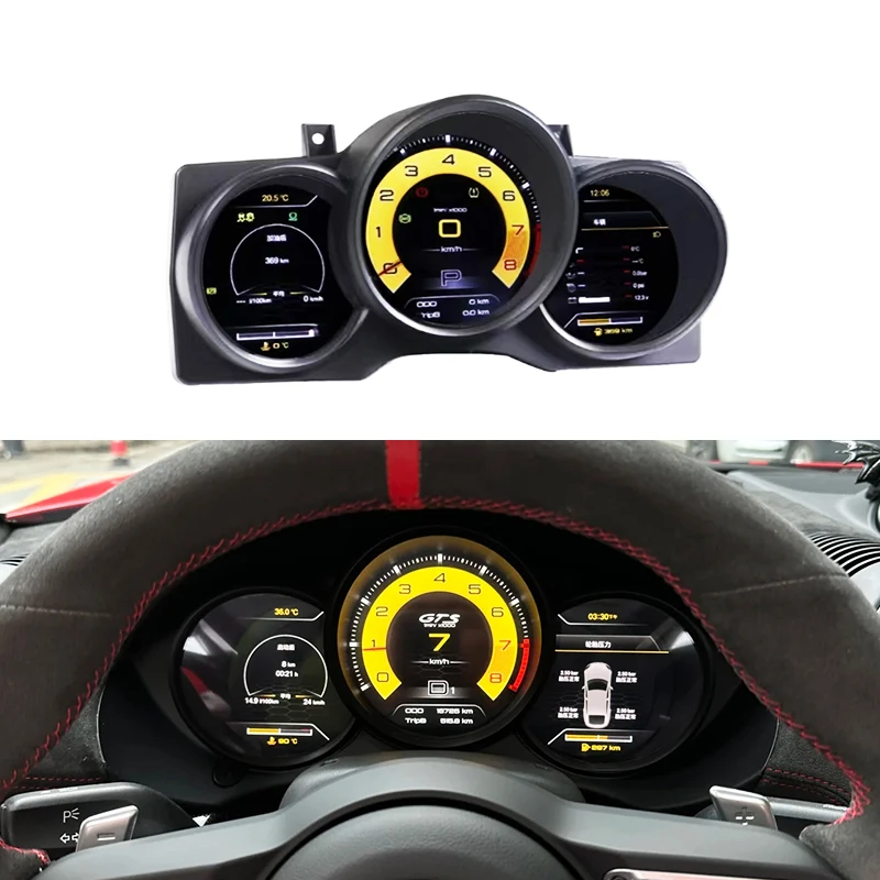 

For Porsche 718 2016-2023 Car Modification Interior LCD Instrument Panel 718 Center Console Performance Display Accessories