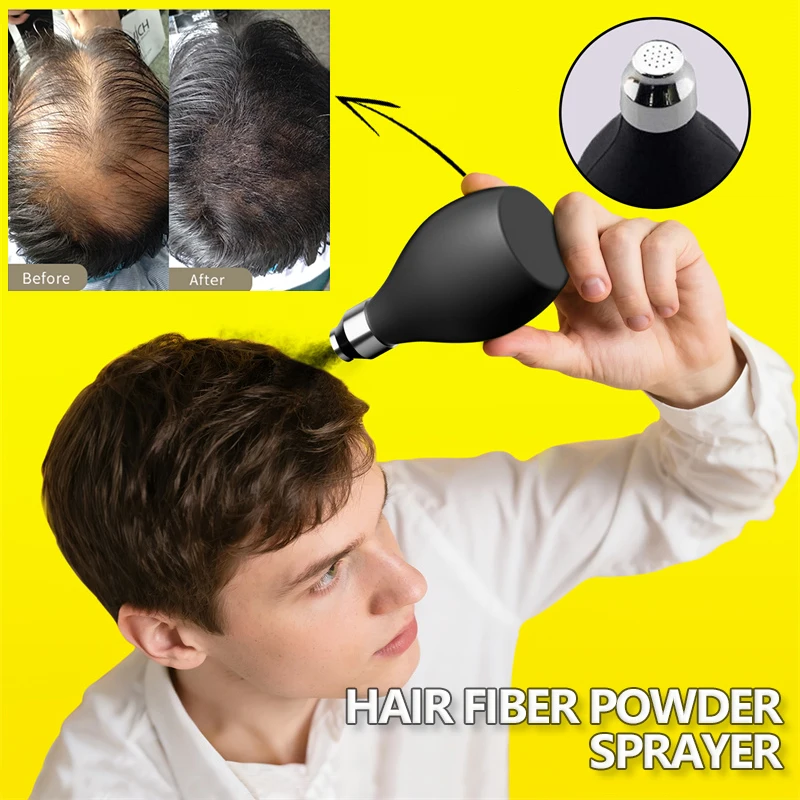 Hair Building Fiber Applicator Hair Fibers Powder Sprayer Extrusion Portable Fiber Hair Sprays Nozzle Pump Styling Accessories