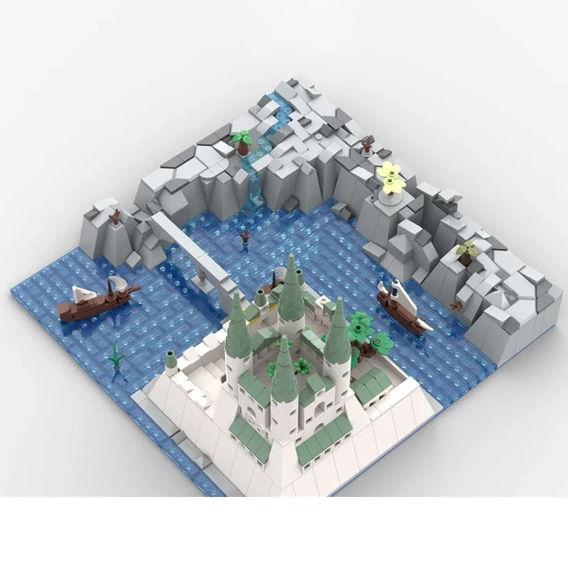 Exquisite new product MOC building block model winter castle technology modular children's toy gift DIY assembly set