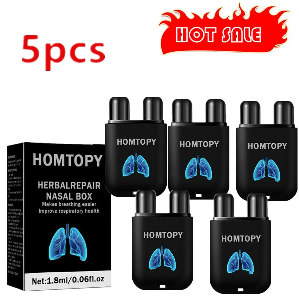 5XNasal Cooling Oil Nasal Herbal Box Natural Safe Essential Oils Refresh Mind Make Breathing Easier Improving Respiratory Health