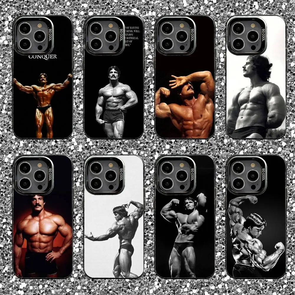 

Bodybuilding Mike mentzer Phone Case For iPhone 16,15,14,13,12,11,Pro,XS,Max,Plus,Mini,SE Black Candy Matte Shockproof Cover
